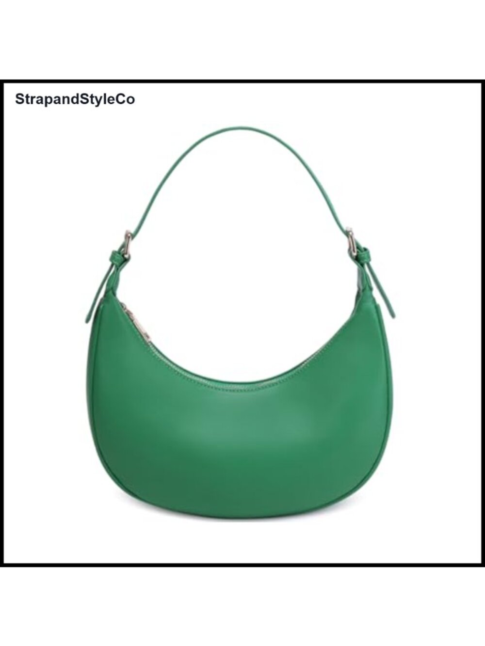 Faux Leather Crescent Hobo Shoulder Bag Crossbody Purse